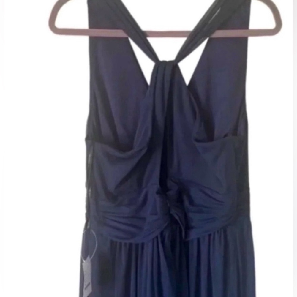 Alfred Sung | Wrap Twist Maxi Dress. Bridal. Formal. Ruched waist. Size 18L. NWT - Picture 5 of 8